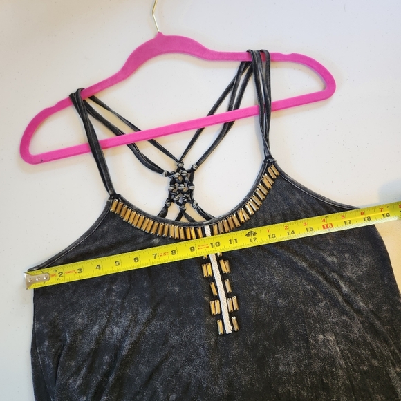 Jackson Rowe Black Sleeveless Swing Dress Boho Crochet Studded Bohemian New NWT - Picture 10 of 10